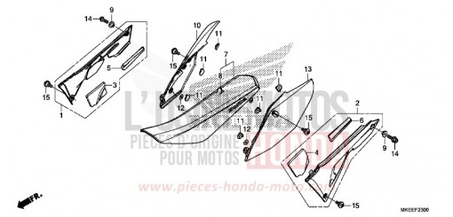 SEAT/SIDE COVER CRF450RXK de 2019